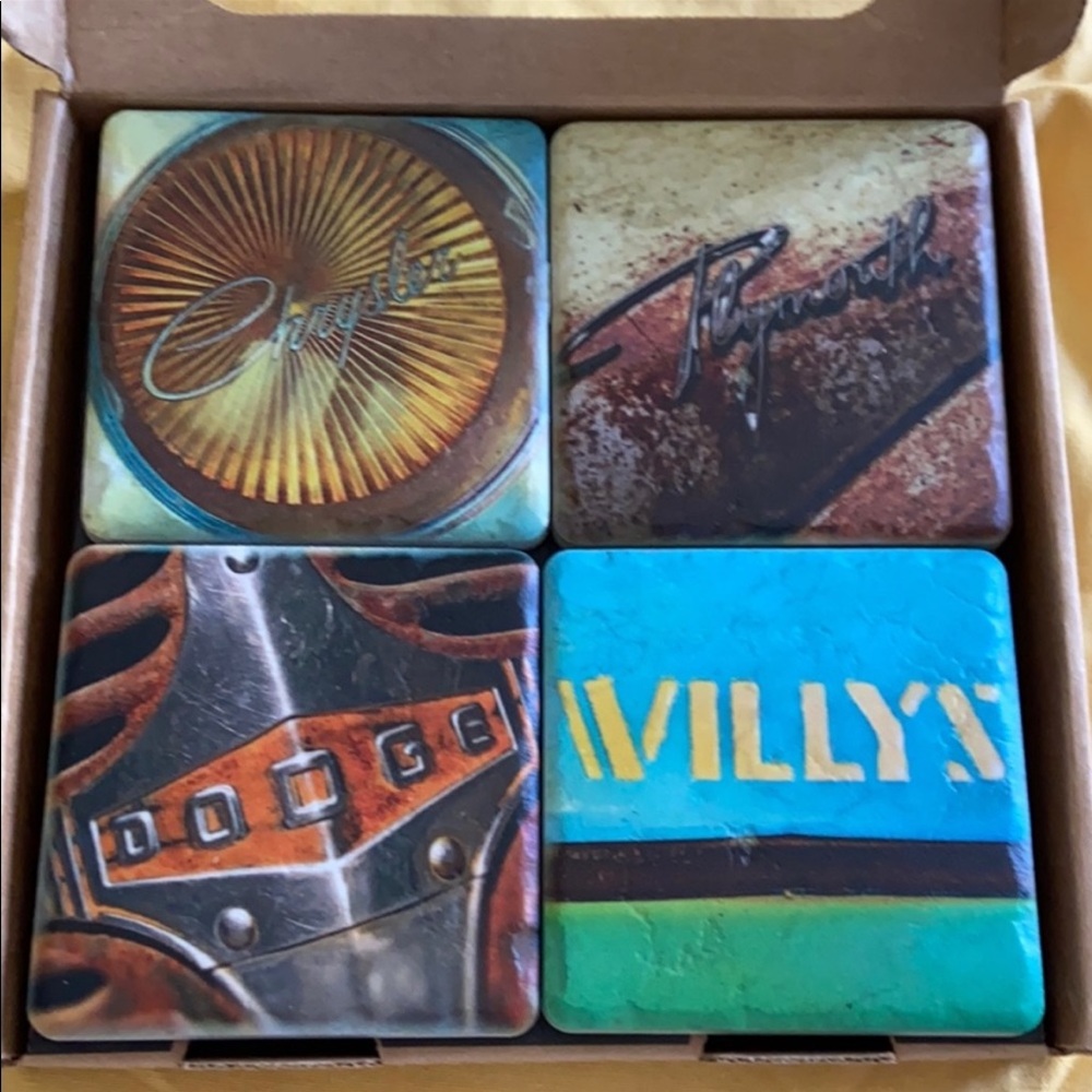 The Detroit Coaster Company Hand Made Ceramic Motor City Drink Coasters